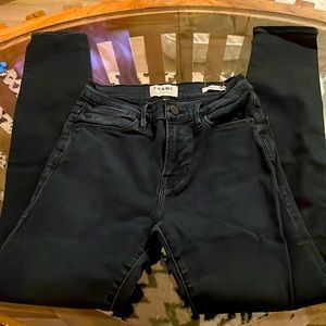 FRAME - dark blue stretch denim skinny jeans
